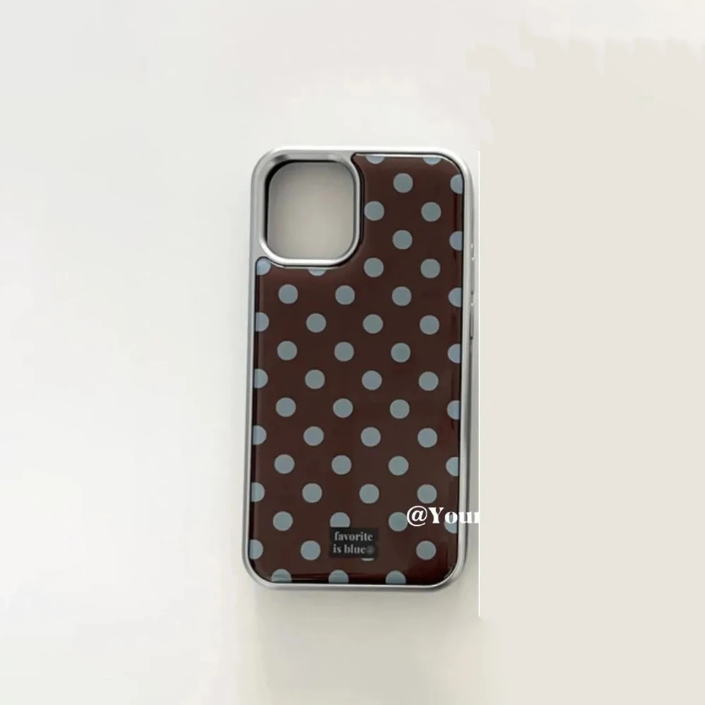 Koreanische Ins Polka Dot Handyhülle für iPhone 17 16e 16 15 14 13 12 11 Air Pro Max X XR XSMAX 8 7 Plus Luxuriöse Transparente Weiche Rückseiten-Abdeckung