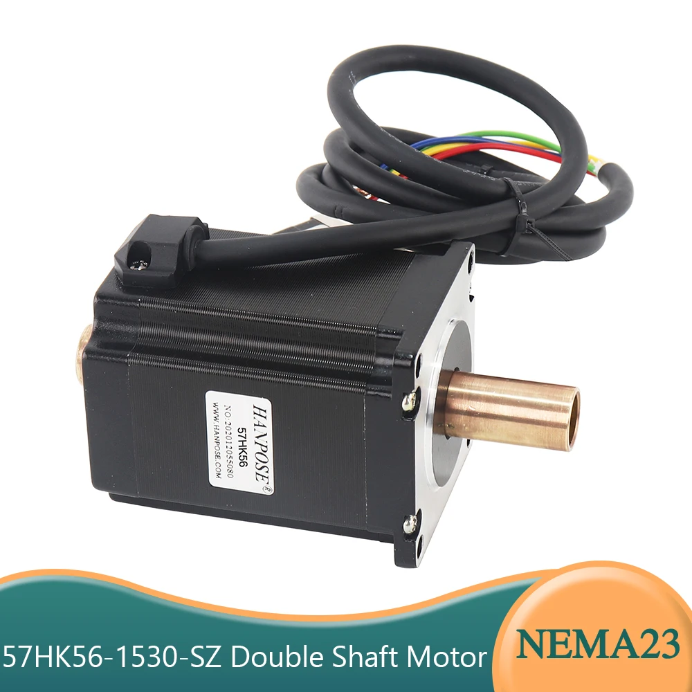 

Free Shipping Nema 23 Stepper Motor Axis Fuselage 2.8A 2.0N.M 57HK76-1530-SZ Copper Double Shaft Stepper Motor For CNC Worm