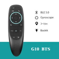 Universal Voice - Controlled Backlit Air Mouse Remote with 2.4G Wireless and IR Learning (G10 BTS)