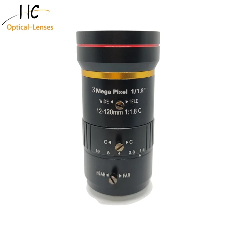 3.0메가픽셀 12-120mm 수동 아이리스 가변초점 C 마운트 렌즈 저왜곡 FA 렌즈