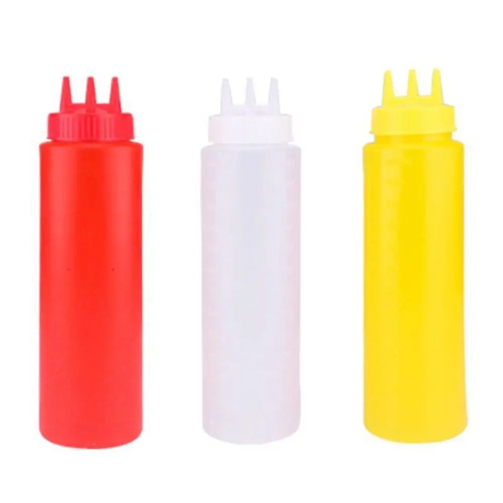 Condiment Squeeze Bottle Squeeze Condiment Bottle Sauce Bottle Seasoning Squeeze Bottle Squeeze Bottle Graduated Squeezing Sauce bottle New Plastic Squeezable Jam Container Reusable Kitchen Accessories Squeeze Bottles