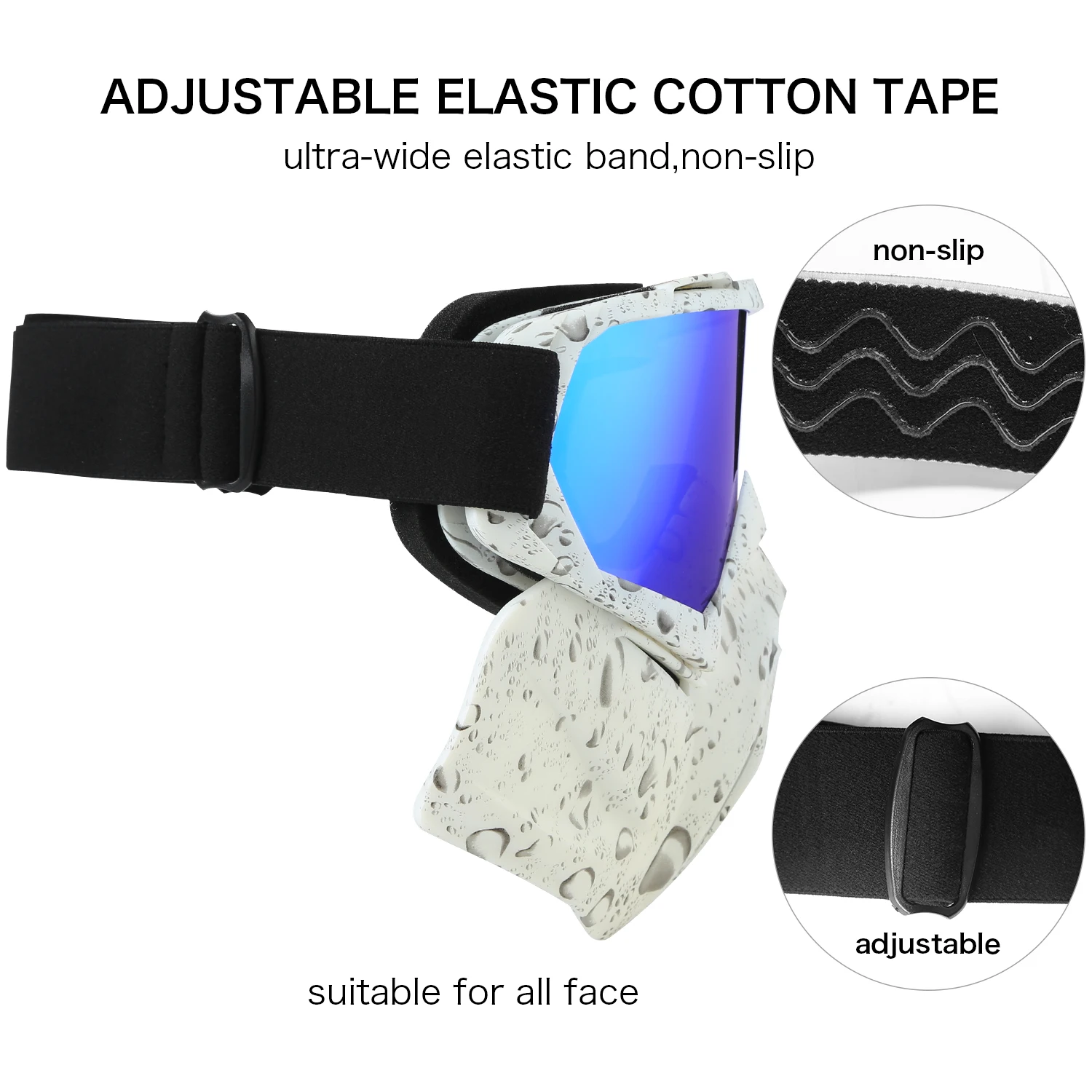 KUTOOK Skiing Snowboard Mask Winter Ski Glasses Face Mask Eyewear Snowmobile Goggles UV Protection Eyewear Windproof Snow Sports 2