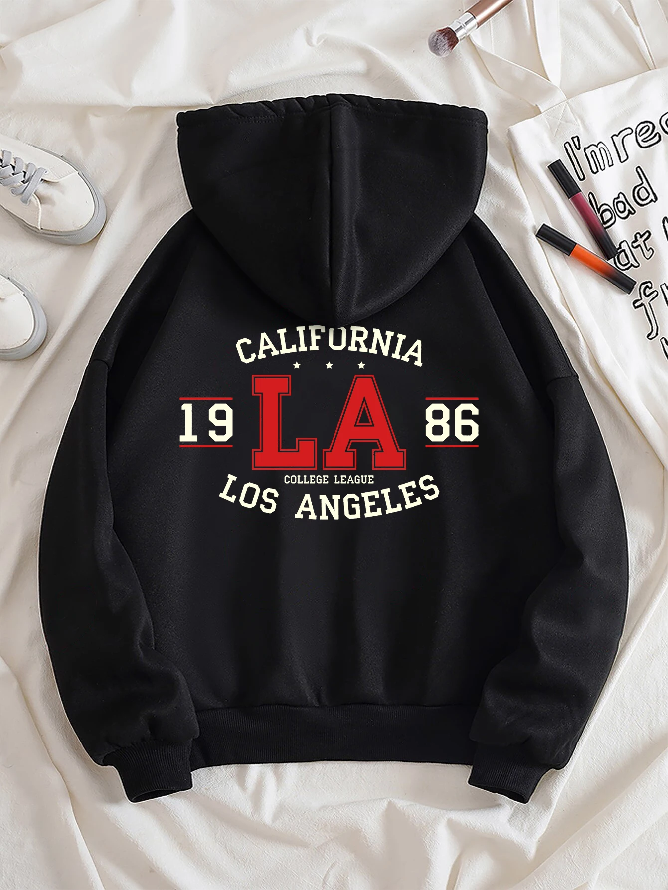 California 1986 Los Angeles Printing Women Hoodie Fashion Oversized Hoody Loose Casual Sweatshirts Autumn Fleece Women Clothing