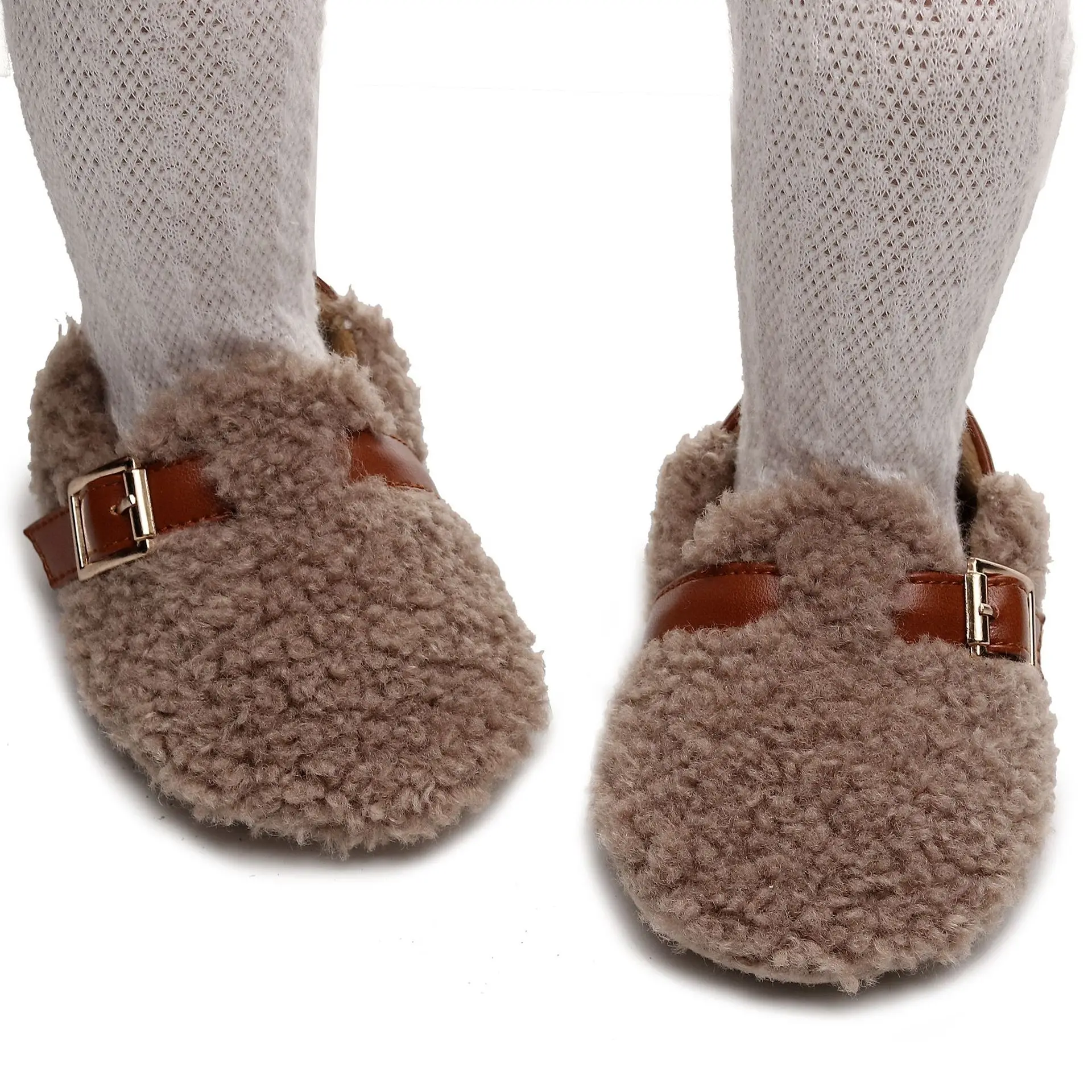 New Baby Shoes Fashion Plush Cotton First Steps Walkers 0-2Years Thickened Winter Autumn Warm Shoes Kids Soft Footwear 3