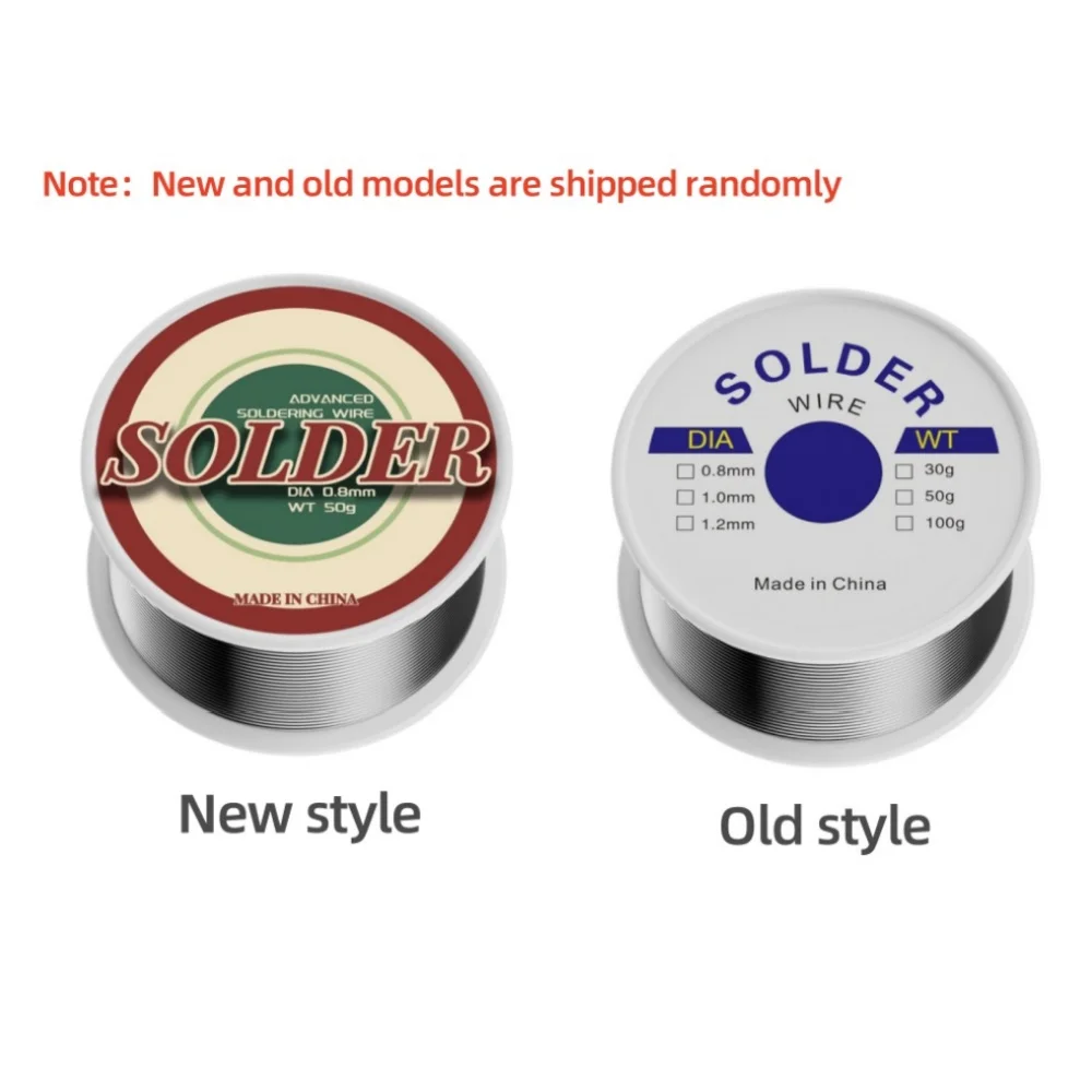 Soldering Wire Solder Wire Small Roll 2Pcs Electrolytic Welding Wire High Brightness Activity Leaded Solder Tin Roll