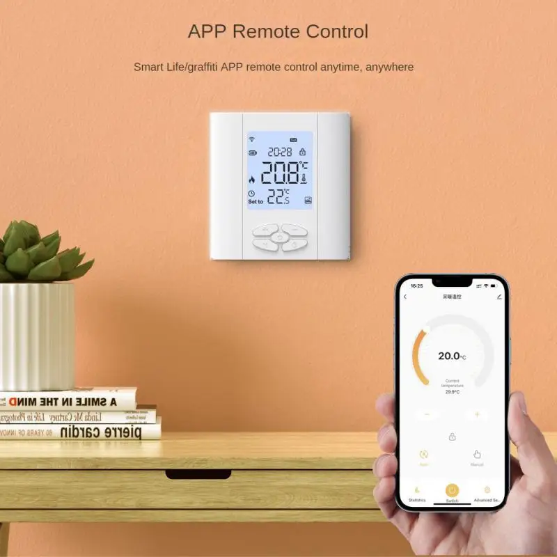 

Voice Control Wireless Thermostat Energy Saving Water Heater Thermostat Low Temperature 4400w Load Voice Thermostat Stable