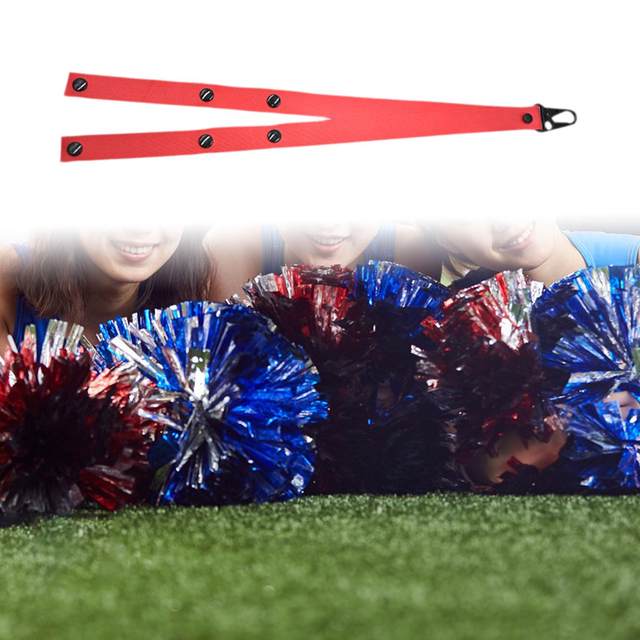 Cheerleader Pom Poms Holder Strap Storage Hanging Snap Fastener Cheer Pom Poms