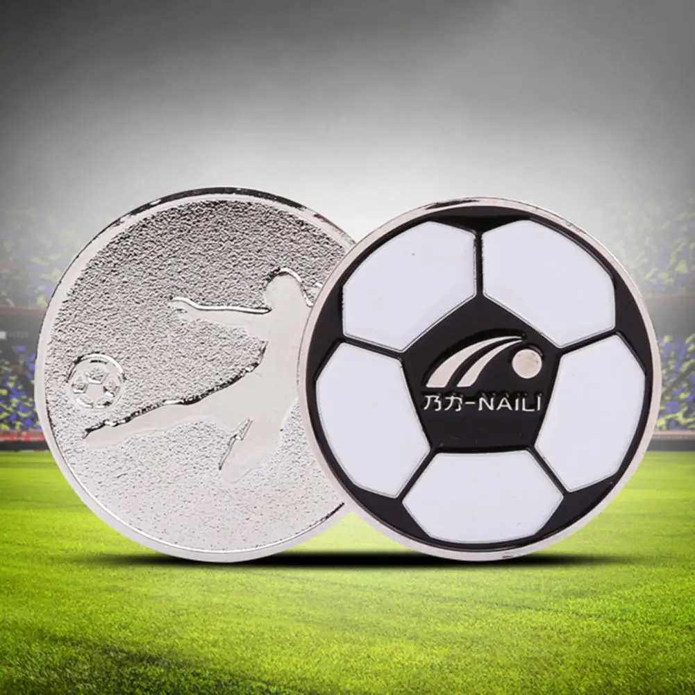 Referee Toss Coins High Hardness Abrasion-resistant Clear Football Relief Visible Two-sided Referee Flip Coins Soccer Toss