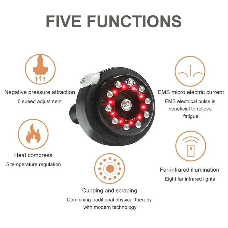 2026 Electric Meridian Brush Therapy Tool Vibration Microcurrent Heat 3 in 1 Massager for Muscle Relaxation Lymphatic Drainage