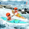 RC Kayak Boat 2.4 Ghz Remote Control Boat Toy With Colorful LED Lights For Lake Pool Gifts For Boys Girls 2