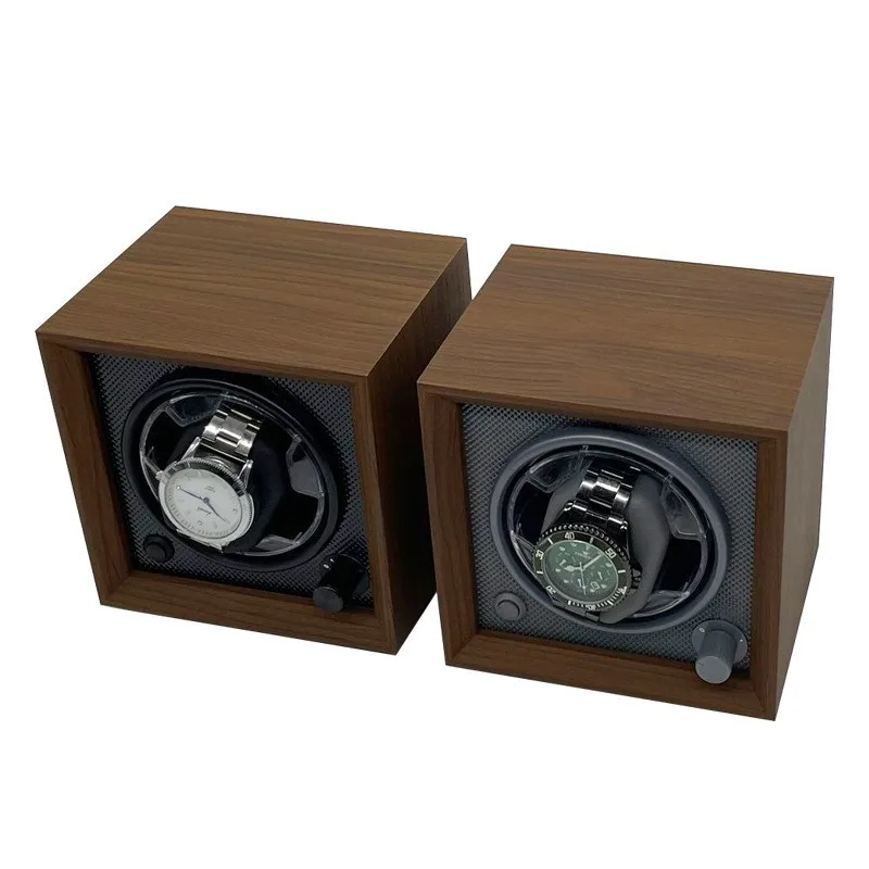 Luxury Wooden Automatic Watch Winder Box for 2 Watches with Silent Motor, Multiple Rota... - SKU LAWW1517 - UGI Packaging