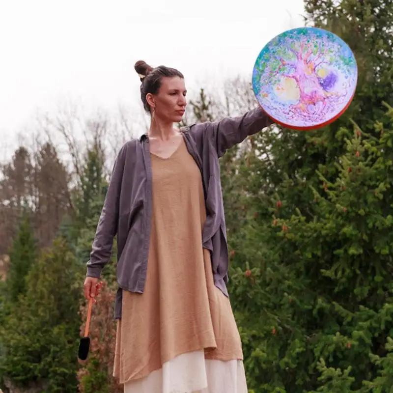 Shaman Drum Love Tree Shaman Drum Percussion Instruments For Adults 10 Inches Hand Shamanic Drums Women Man Frame Gift For