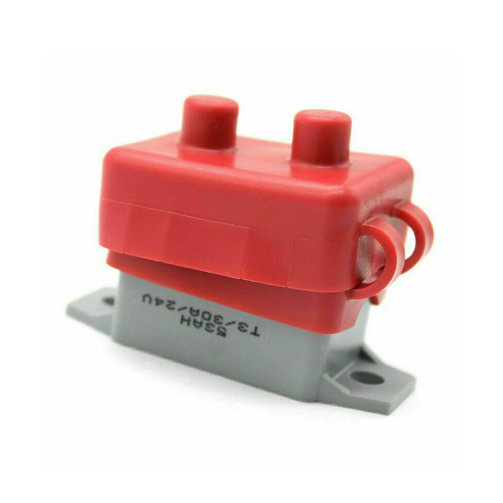10-50A AMP 12V Circuit Breaker With Cover Dual Battery Fuse Automatic Auto Reset Waterproof Car Overcurrent Protector Stud Bolt