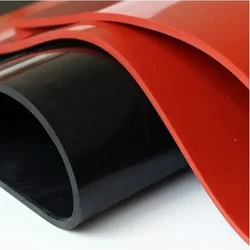 Heat - Resistant Red/Black Silicone Rubber Sheet, 500x500mm - 500x500x2mm (BLACK)