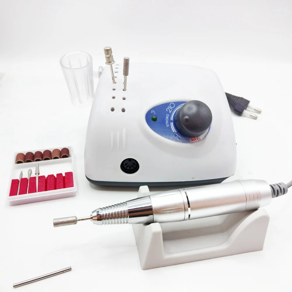 STRONG 210 Electric Nail Drill Machine 35000RPM Handpiece Nail File Equipment Polishing Nail Pedicure Nail Art Drill Machine 4