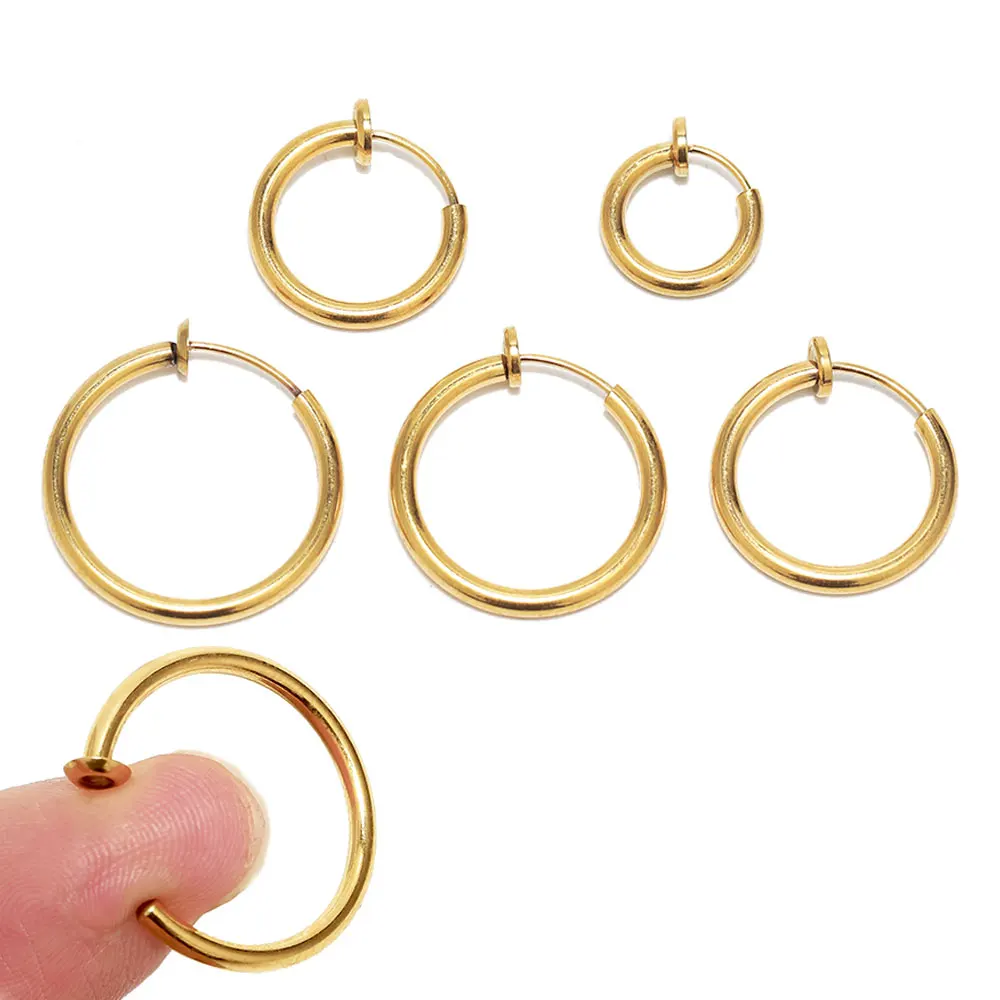 Stainless Steel Clip Round Earring Clips 10Pcs