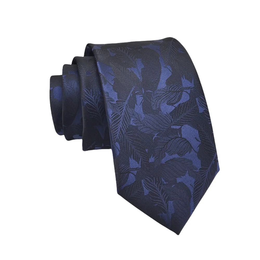 Mens Jacquard Tie - Floral Dot Necktie for Weddings  Daily Wear