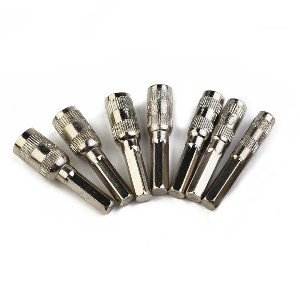 Hex Shank Driver Hex Socket 6 Point 7Pcs/Set H4(3/25\\\") Hexagonal Shank M2.5/3.0/3.5/4.0/4.5/5.0/5.5mm images - 6