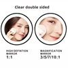 8 Inch Black Wall Mounted Makeup LED Mirror 3X-10X Magnifying USB Charing Double Side Bathroom Smart Shaving Cosmetic Mirror 3