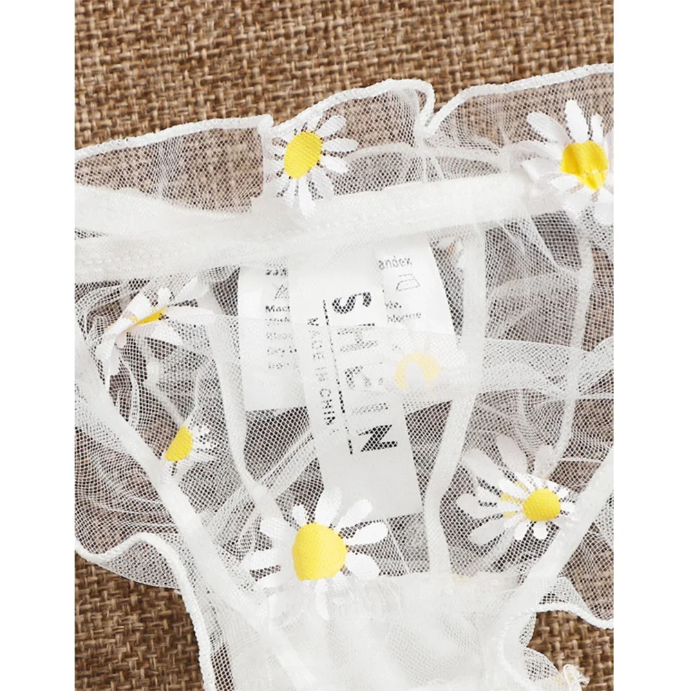 Erotic Exotic Sets Women See Through Lace for Sex Lingerie Bowknot Strapless Bra Thong Set Sleepwear Sexy Lingerie Lenceria