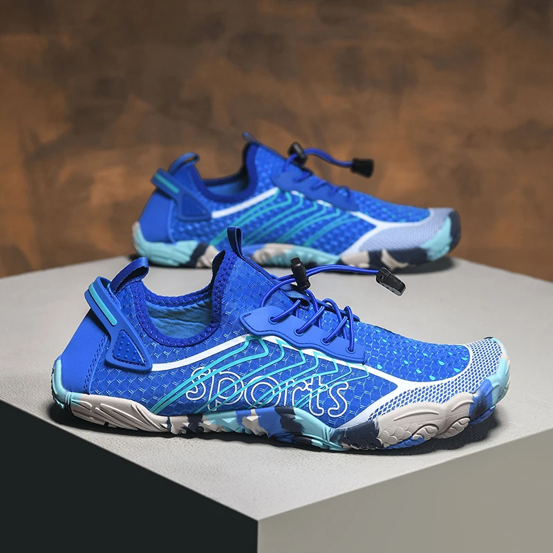 Men's Quick-Interference Water Shoes - Non-Slip, Men's and Women's Couple's River Tracking, Beach, Swimming, Fishing and Sports Fitness Shoes - Breathable Mesh and Rubber Soles - Outdoor Activities and Water Sports