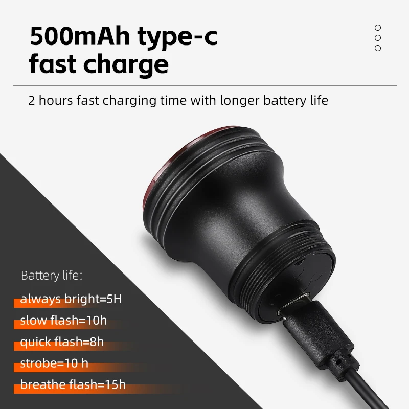 WEST BIKING Smart Bike Taillight IPX6 Waterproof Intelligent Sensing Tail Light Cycling Safety Warning Light Bicycle Rear Light