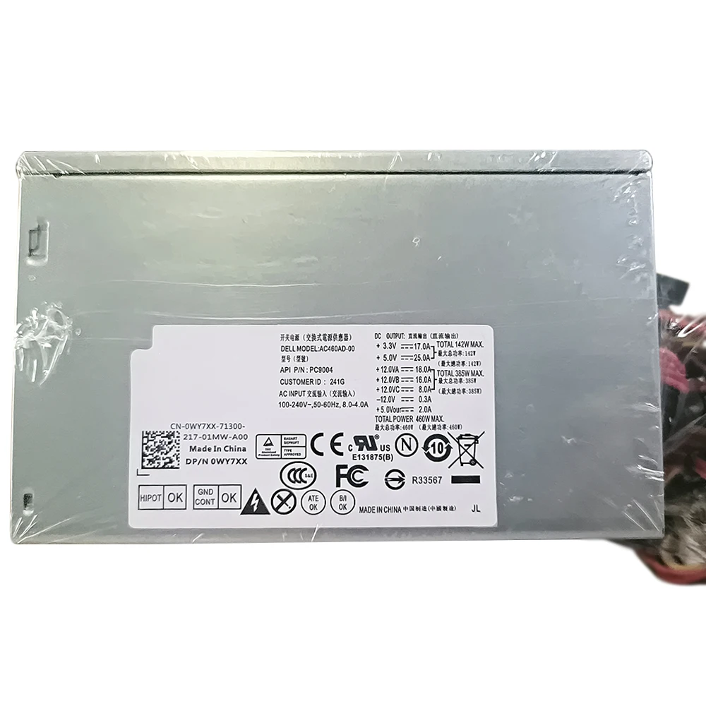 Dell XPS 8930 0WC1T4 0DM1RW HU460AM-01 AC460AM-01 460W 전원 공급 장치용