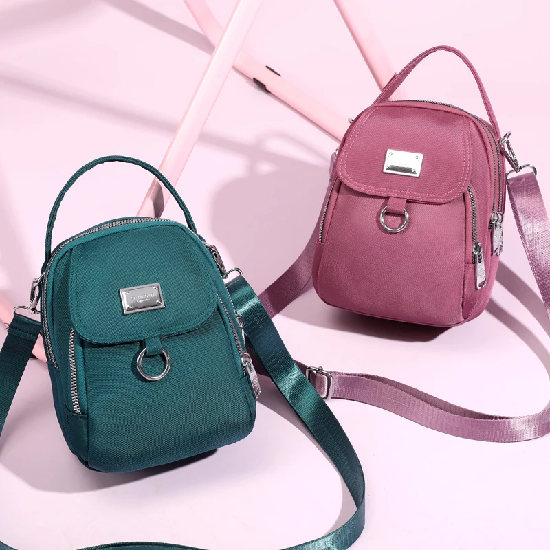 Casual style solid color handbag with detachable shoulder strap, city themed zipper crossbody bag, shoulder bag