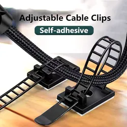 Versatile Self-Adhesive Cable Organizer and Cord Management System (10PCS-White-Small)