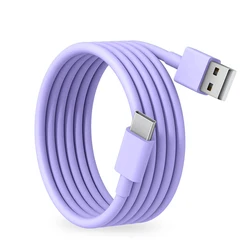 High - Speed USB A to Type C Fast Charging Cable - Universal Data Cord, Available in 1m, 2m, 3m Lengths - 3m (PURPLE)