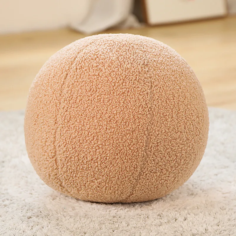 INS Popular Plush Yellow Moon Ball Shape Cushion Stuffed Donut Twist Bar Throw Pillow Home Decoration Room Pillow Birthday Gift 5