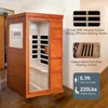 Far Infrared Sauna, 1 Person Infrared Sauna Indoor Low EMF Sauna with Control Panel, Bluetooth Speakers and Tempered Glass Door 4