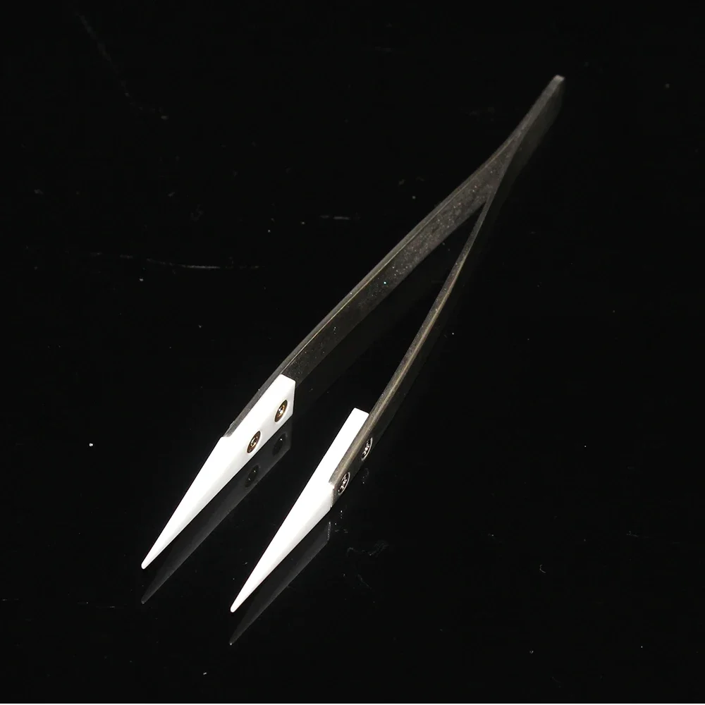 5" Heat Resistant and Non-Conductive White Ceramic Tweezers Heat Resistant to High Temperatures for Pinching Coils While Firing