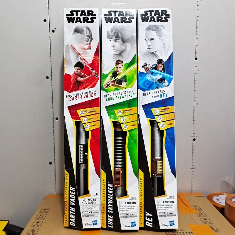 

Электрический световой меч Hasbro Звездные войны E8, со звуком, Люк Скайуокер, Дарт Вейдер, джедай, искусственный меч, игрушка для мальчиков, детский подарок