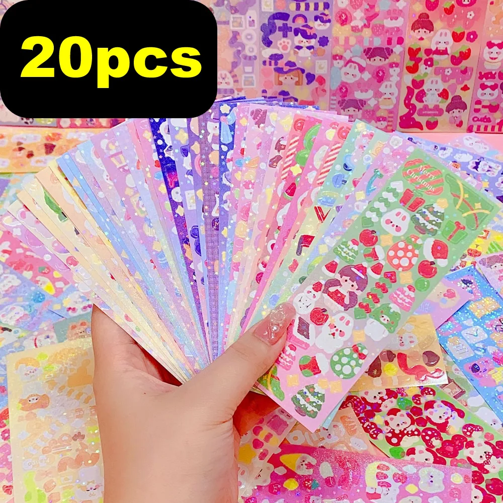 Çocuklar için Kawaii Çıkartmalar Sevimli Sabit Estetik Günlüğü Dekorasyon Sanat Malzemeleri Çıkartmalar Scrapbooking Lot Kore Kağıt Masası