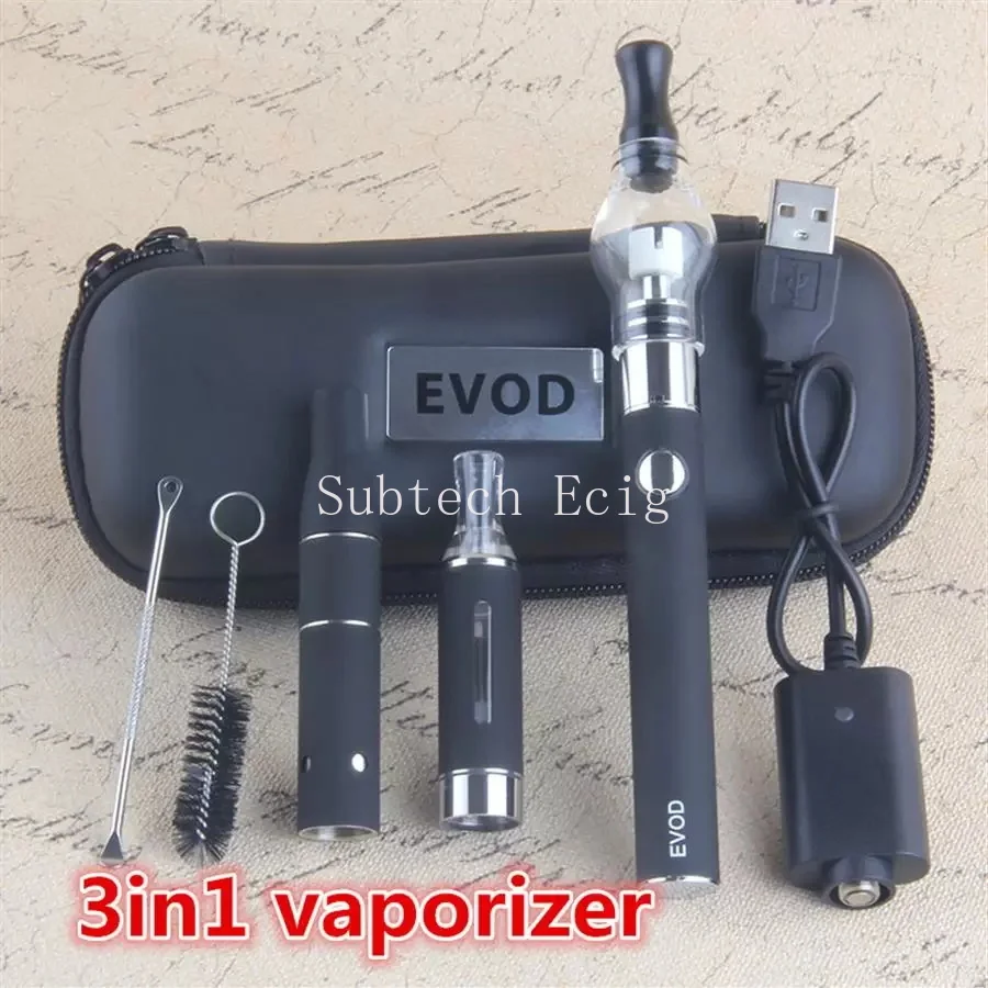 Elektronische Zigaretten 3 in 1 Vape Pen Kits Evod Batterie MT3 eliquid Globus Glas Wachs vor G5 trockene Kräuter Zerstäuber Vapor izer Rauch_S0fe9475c16364a90b84ca93443d406fd1