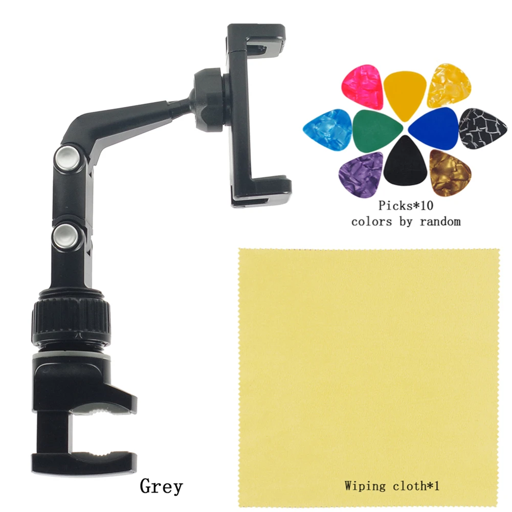 

Universal Mic Stand Phone Holders Live Broadcast Bracket Clips Music Stand Clamp For Smart Phone Bass Guitar Accessories