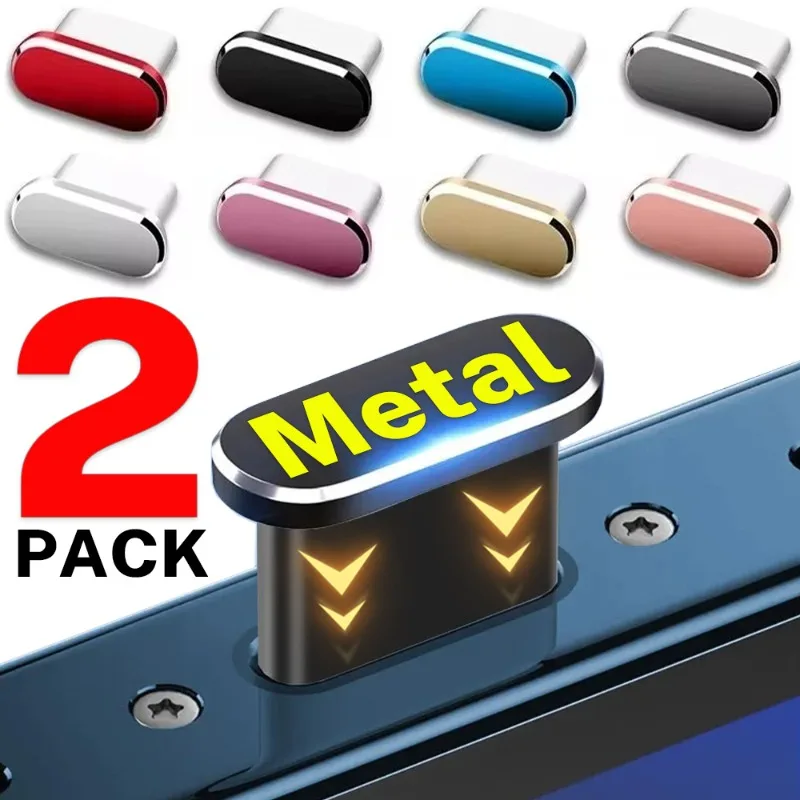 Premium Metal Dust Plug for Type-C Charge Port - Enhanced Mobile Phone Protection Cap