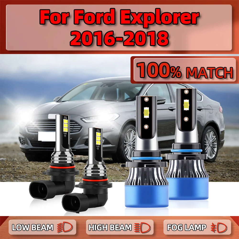 

Canbus LED Headlight Bulbs 240W 40000LM Super Bright Car Front Lights 6000K Fog Lamps 12V For Ford Explorer 2016 2017 2018