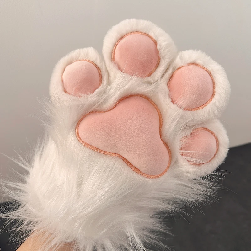 

1Pair Plush Furry Cat Claw Gloves Faux Fur Fox Paws Lolita Cute Animal Cosplay Costume Carnival Party Masquerade Animal Prop