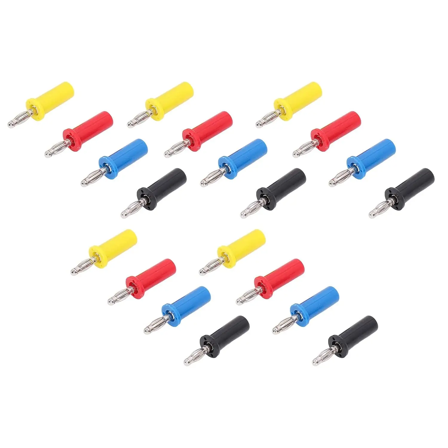 

5 Sets Banana Plug Connector Banana Plug Banana Wire Plug 4mm Brass Accessory Kit for Machine Equipment J.10013