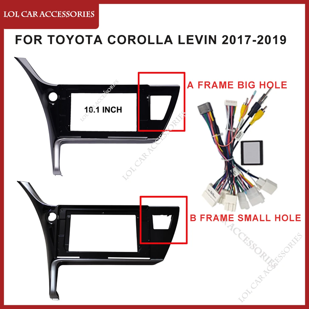 

10.1 Inch Car Radio Fascias For TOYOTA Corolla Levin 2017-2019 DVD GPS MP5 Vedio Player Dash Board 2 Din Panel Frame Cover