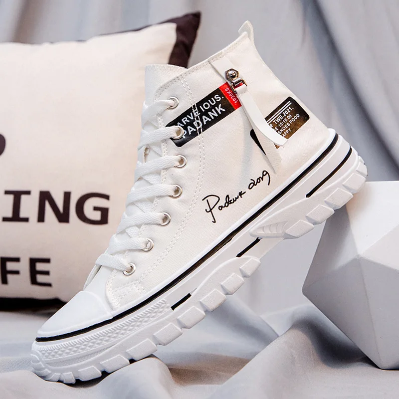 

Tenis Masculino Chunky Sneakers Men's Vulcanize Canvas Shoes High Top Casual Man Breathable Platform Shoes Zapatillas
