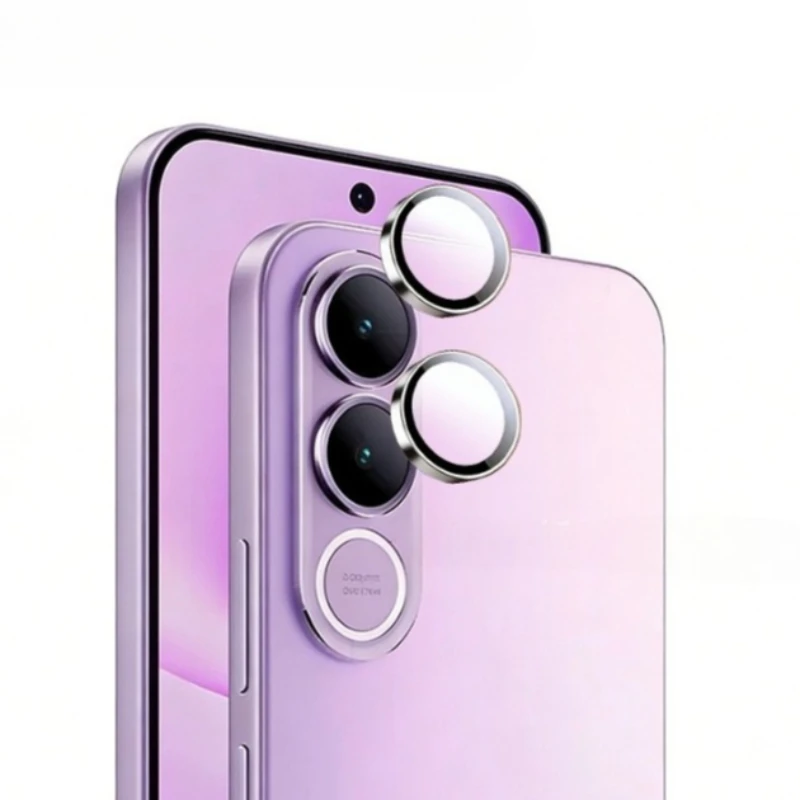 Aluminum Alloy Glass Camera Lens Protector - Clear Back Lens Protective Film Case
