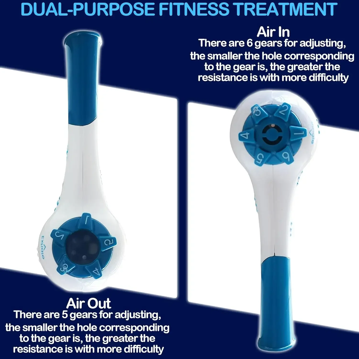 Breathing Exerciser Breathing Exerciser Handheld Lung Expansion Training Tool Adjustable Resistance Improved Vital Capacity Lung Breathing Exerciser