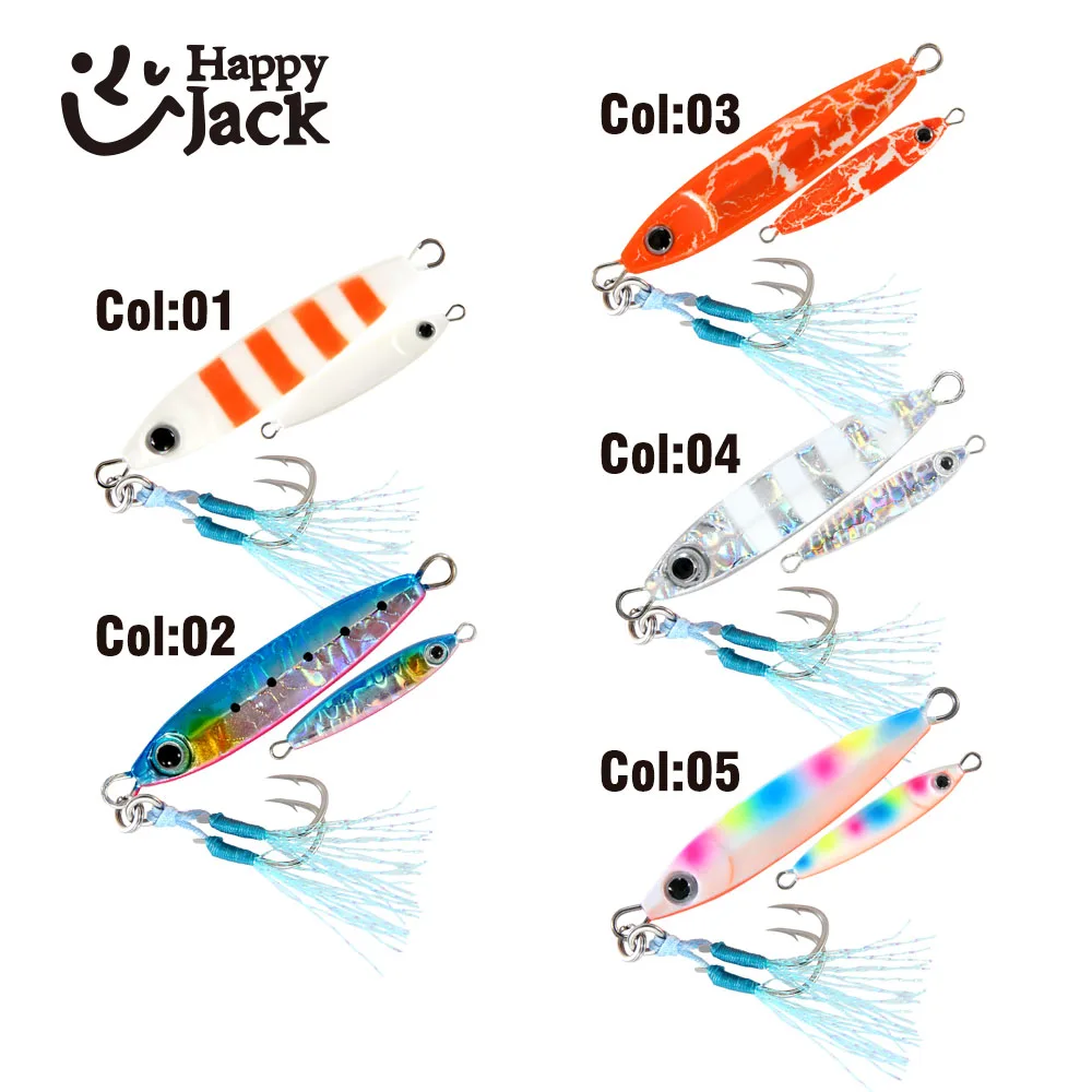 HAPPYJACK Shore Casting Jigging Spoon Micro Jig 3g 5g 7g 10g 15g  Mini jig Fishing Lure Cheap Jig Lure  Artificial Bait Tackle 5