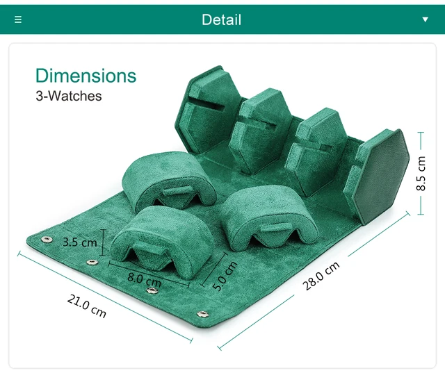 Custodia Per Orologi In Vera Pelle - Organizer Da Viaggio Elegante Con Interno In Pelle Scamosciata - Uomo E Donna (Verde)