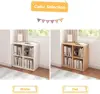 4 Cube Organizer Bookcase - Fabric Storage Bins Container 5