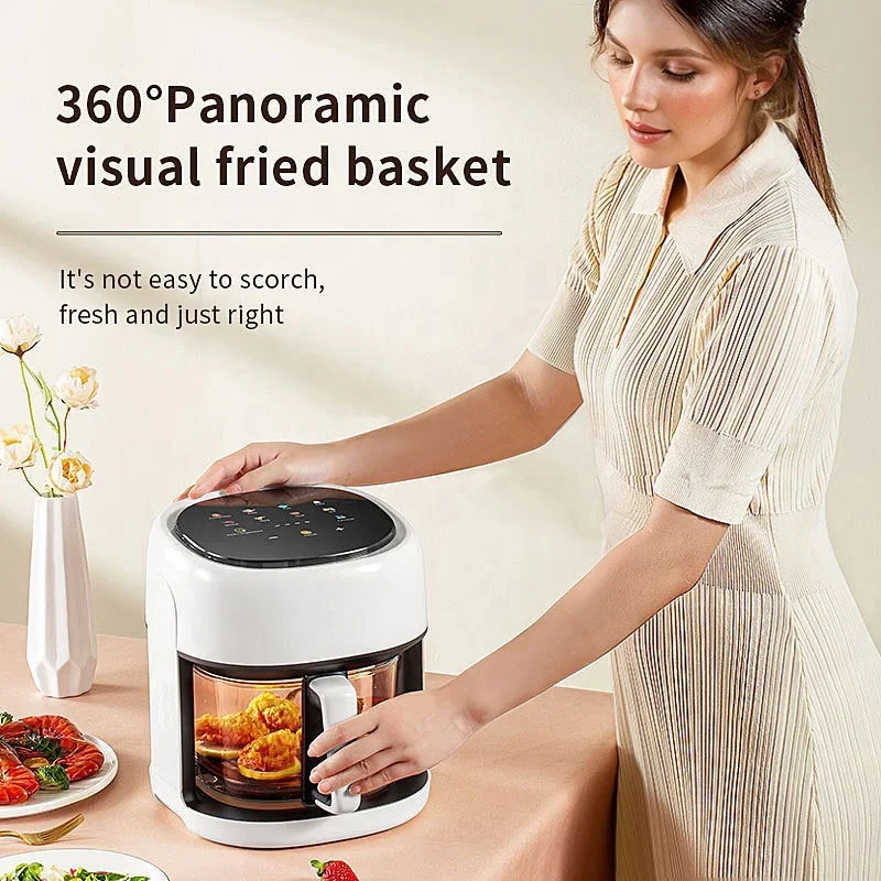 4.5L New Design Electric Hot Multi Oil Free Visible Mini Air Fryer For Home Use 4