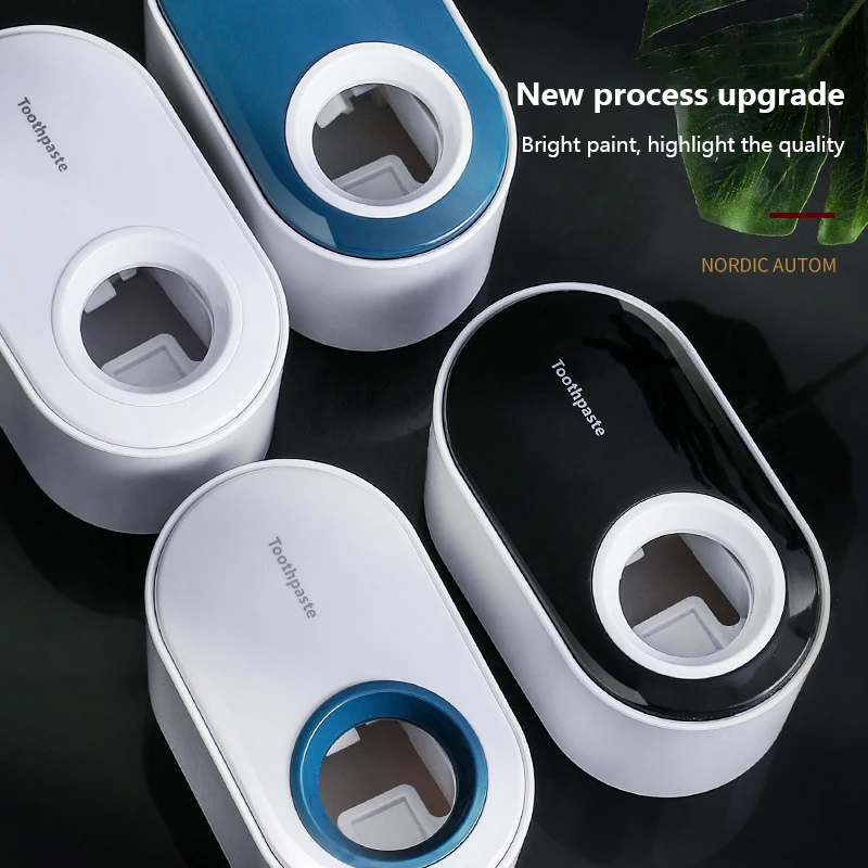 Bathroom Toothpaste Squeezer Automatic Dispenser Dust-proof Toothbrush Holder Wall Mount Stand bathroom accessories set toothpaste squeezer toothpaste dispenser toothbrush cover
